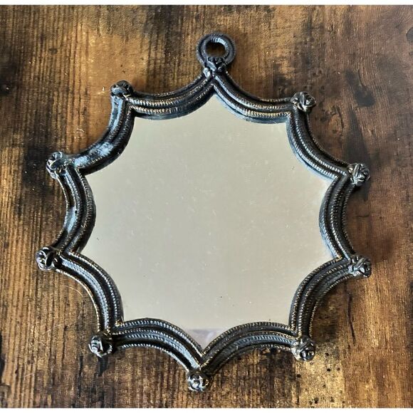 Vintage Gold Rose StarE.A.Riba Co Inc. Mirror Circa 1970s